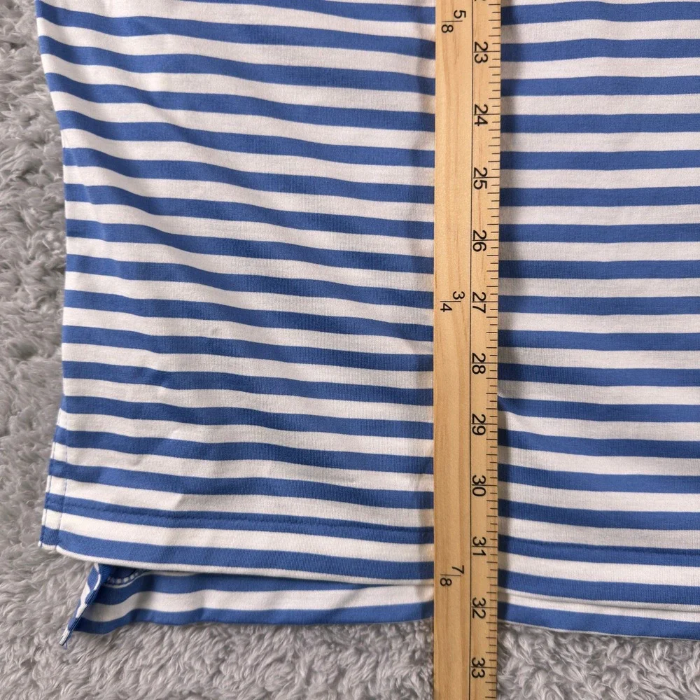 Polo Golf Ralph Lauren Mens XL‎ Blue White Striped Pima Cotton Seminole Golf